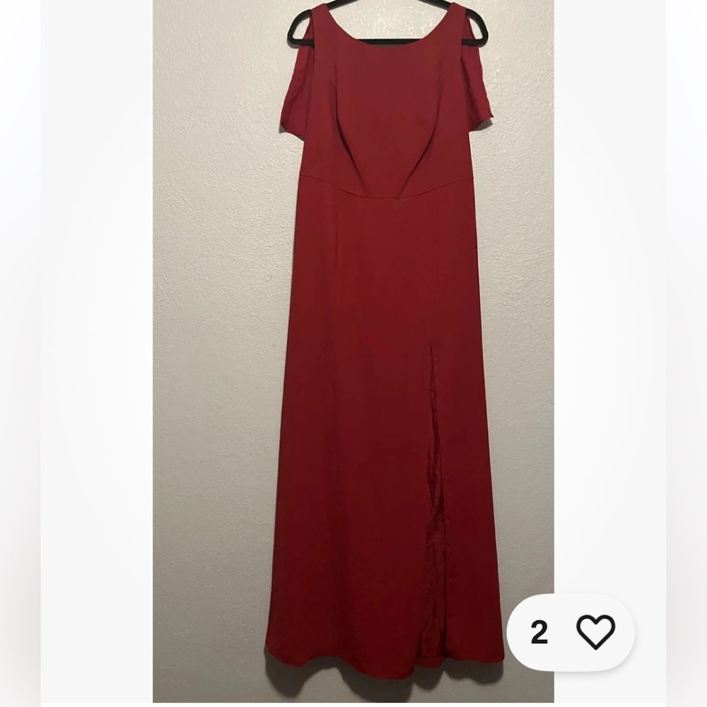 Vera Wang White High Neck Ruffle Crepe Gown In Apple Red 18 Look At All Photos